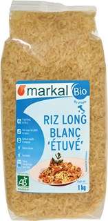 Markal Riz long blanc étuvé bio 1kg - 1231
